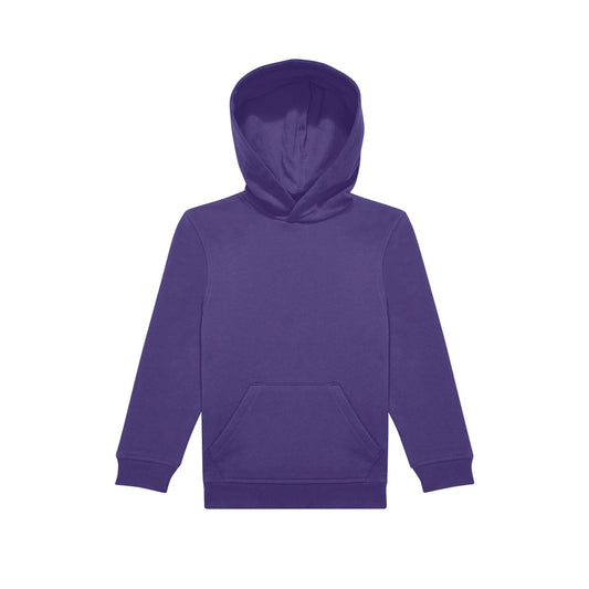 Radiant Purple - Front - B&C Childrens-Kids ID.333 Long-Sleeved Hoodie