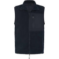 Navy - Front - Front Row Unisex Adult Sherpa Recycled Gilet