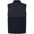Navy - Back - Front Row Unisex Adult Sherpa Recycled Gilet