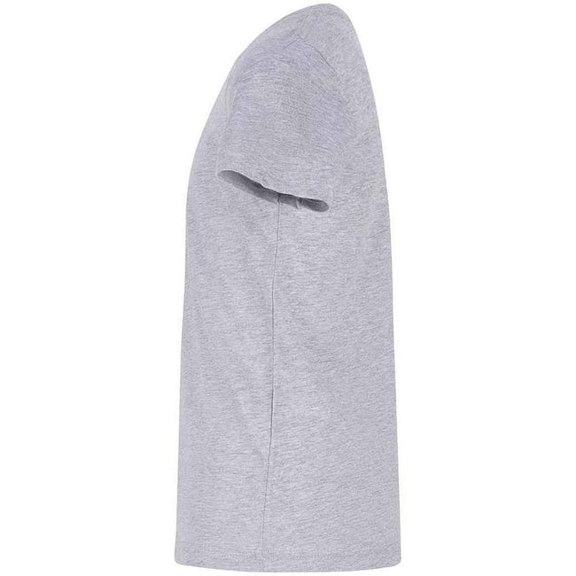 Heather Grey - Side - Awdis Childrens-Kids Plain Heather T-Shirt