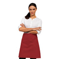 Red - Back - Premier Ladies-Womens Mid-Length Apron