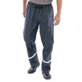 Navy - Front - Result Genuine Recycled Mens Prism PU Waterproof Trousers