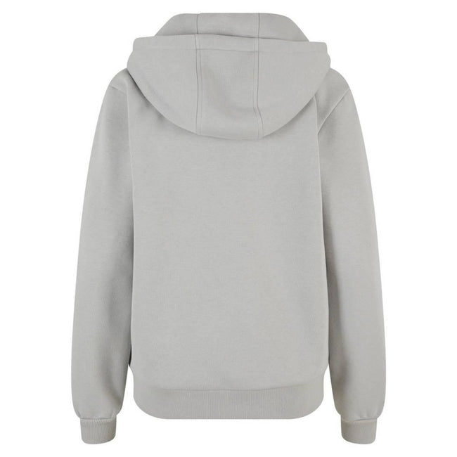 Light Asphalt - Back - Build Your Brand Womens-Ladies Fluffy Full Zip Hoodie