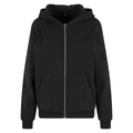 Black - Front - Build Your Brand Womens-Ladies Fluffy Full Zip Hoodie