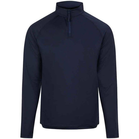 French Navy - Front - AWDis Cool Mens Lightweight Quarter Zip Active Top
