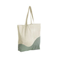 Natural-Dusty Green - Front - Westford Mill Wave Pattern Maxi Tote Bag