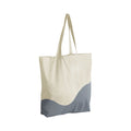Natural-Blue Grey - Front - Westford Mill Wave Pattern Maxi Tote Bag