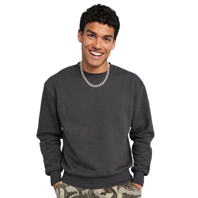 Solid Charcoal - Back - Awdis Unisex Adult Signature Heavyweight Sweatshirt