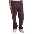 Plum Purple - Front - Build Your Brand Unisex Adult Fluffy Jogging Bottoms