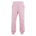 Soft Pink - Back - Build Your Brand Unisex Adult Fluffy Jogging Bottoms