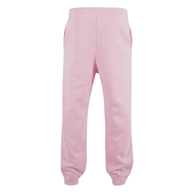 Soft Pink - Back - Build Your Brand Unisex Adult Fluffy Jogging Bottoms