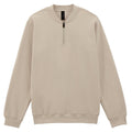 Sand - Front - Gildan Unisex Adult Softstyle Midweight Quarter Zip Sweatshirt