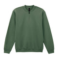 Military Green - Front - Gildan Unisex Adult Softstyle Midweight Quarter Zip Sweatshirt