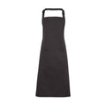 Charcoal - Front - Premier Ladies-Womens Colours Bip Apron With Pocket - Workwear