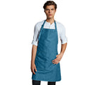 Blue Denim - Back - Premier Ladies-Womens Colours Bip Apron With Pocket - Workwear