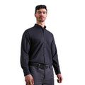 Black - Side - Premier Mens Supreme Oxford Long-Sleeved Formal Shirt