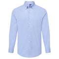 Blue Oxford - Front - Premier Mens Supreme Oxford Long-Sleeved Formal Shirt