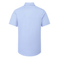 Oxford Blue - Back - Premier Mens Supreme Oxford Short-Sleeved Formal Shirt
