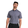 Steel Grey - Back - Premier Mens Supreme Oxford Short-Sleeved Formal Shirt