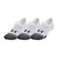 White - Front - Under Armour Unisex Adult Ultra-Low Training Sports Socks (Pack of 3)