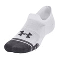 White - Back - Under Armour Unisex Adult Ultra-Low Training Sports Socks (Pack of 3)