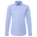 Blue Oxford - Front - Premier Womens-Ladies Supreme Oxford Long-Sleeved Shirt