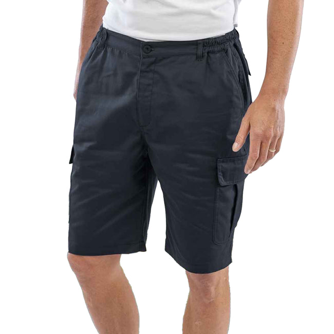 Navy - Side - Result Genuine Recycled Mens Work Shorts