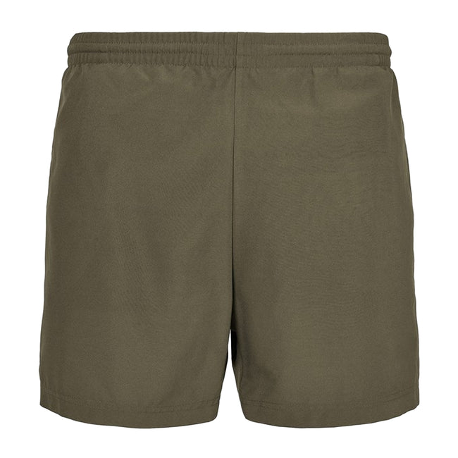 Olive - Front - New Morning Studios Mens Basic Swim Shorts