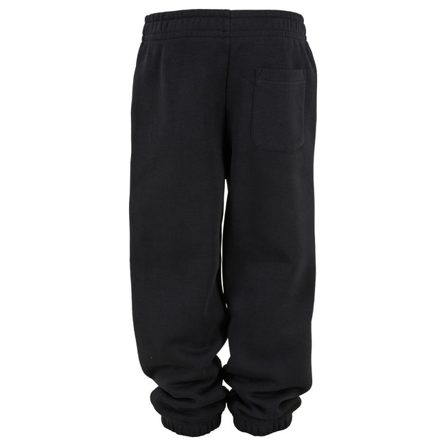 Black - Back - Build Your Brand Childrens-Kids Fluffy Sweatpants