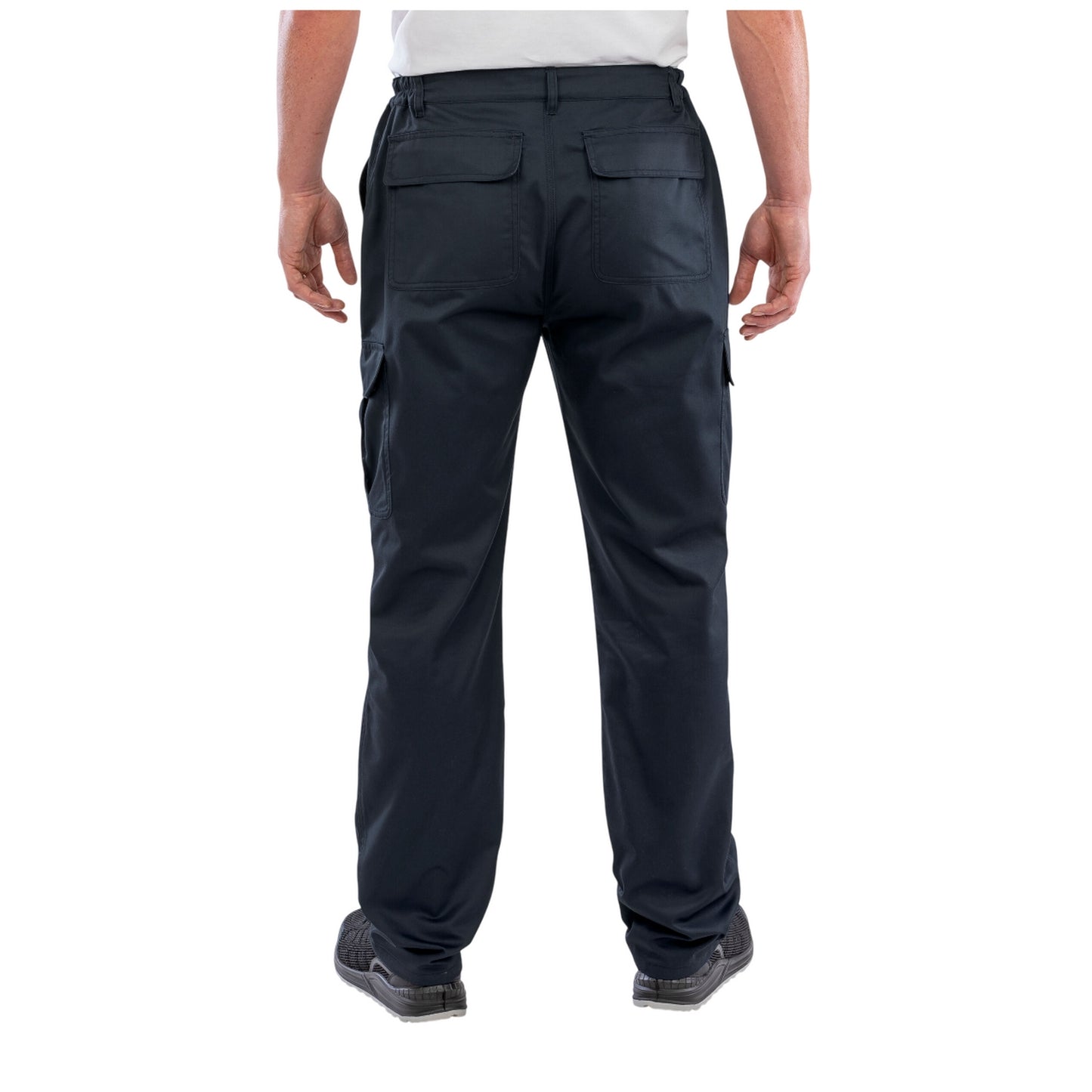 Navy - Back - Result Genuine Recycled Mens Utility Work Trousers