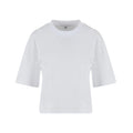 White - Front - New Morning Studios Womens-Ladies Oversized T-Shirt