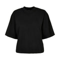Black - Front - New Morning Studios Womens-Ladies Oversized T-Shirt