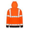 Fluorescent Orange-Black - Back - Result Genuine Recycled Unisex Adult Prism Heavy Duty Hi-Vis Vest