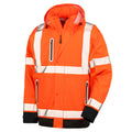 Fluorescent Orange-Black - Front - Result Genuine Recycled Unisex Adult High-Vis Safety Vest