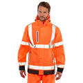 Fluorescent Orange-Black - Side - Result Genuine Recycled Unisex Adult High-Vis Safety Vest