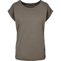 Pale Olive - Front - New Morning Studios Womens-Ladies Extended Shoulder Regular T-Shirt
