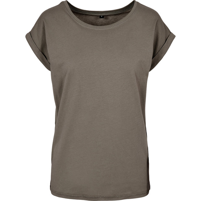 Pale Olive - Front - New Morning Studios Womens-Ladies Extended Shoulder Regular T-Shirt