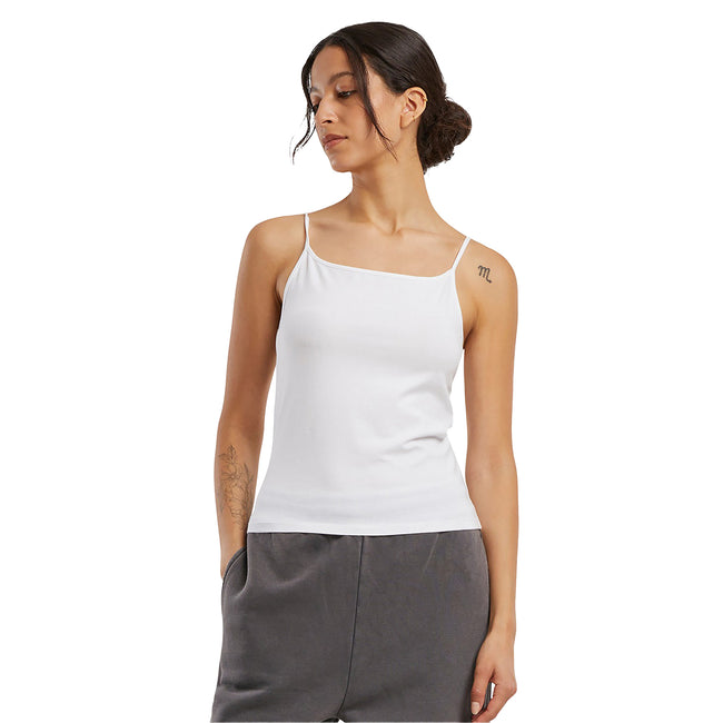 White - Side - Build Your Brand Womens-Ladies Jersey Stretch Top