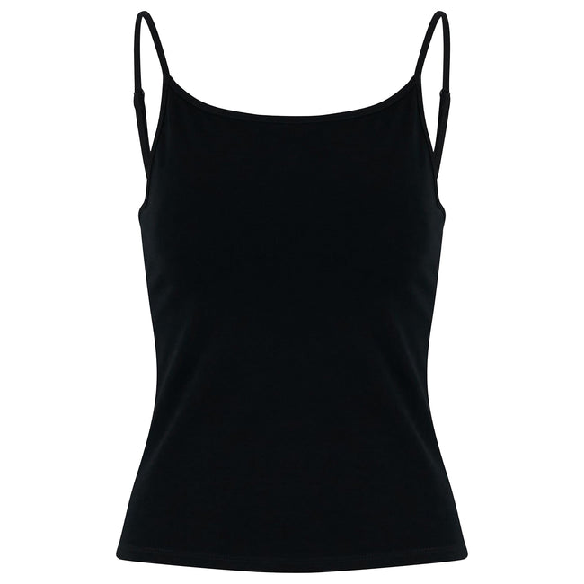 Black - Front - Build Your Brand Womens-Ladies Jersey Stretch Top