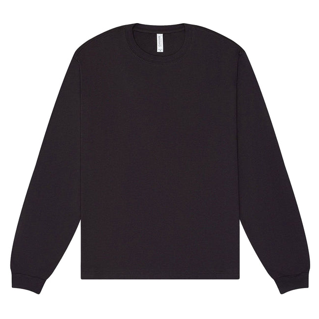 Dark Grey - Front - Bella + Canvas Unisex Adult Heavyweight Boxy Long-Sleeved T-Shirt