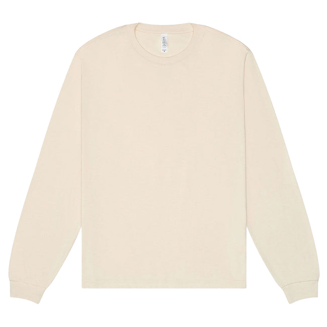 Natural - Front - Bella + Canvas Unisex Adult Heavyweight Boxy Long-Sleeved T-Shirt