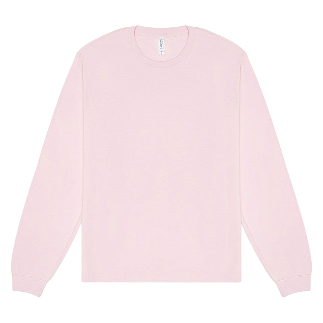 Soft Pink - Front - Bella + Canvas Unisex Adult Heavyweight Boxy Long-Sleeved T-Shirt