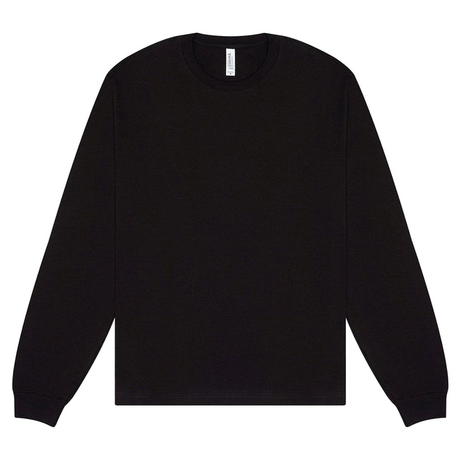Black - Front - Bella + Canvas Unisex Adult Heavyweight Boxy Long-Sleeved T-Shirt