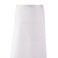 White - Back - Premier Unisex Colours Bar Apron - Workwear (Long Continental Style)