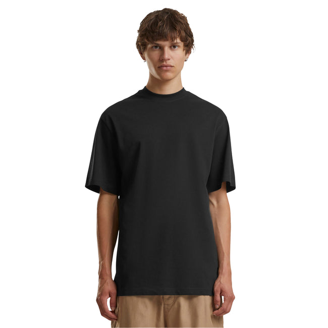 Black - Side - Build Your Brand Mens Cotton T-Shirt