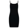Black - Front - Build Your Brand Womens-Ladies Jersey Stretch Slim Dress