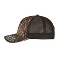 Brown - Side - Flexfit Realtree Camo Mesh Back Trucker Cap