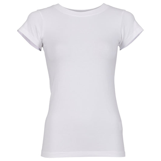 White - Front - Build Your Brand Womens-Ladies T-Shirt
