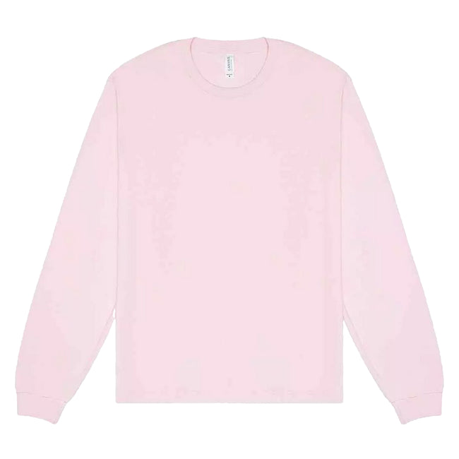 Soft Pink - Front - Bella + Canvas Unisex Adult Heavyweight Boxy Long-Sleeved T-Shirt