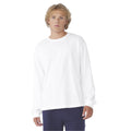 White - Front - Bella + Canvas Unisex Adult Heavyweight Boxy Long-Sleeved T-Shirt